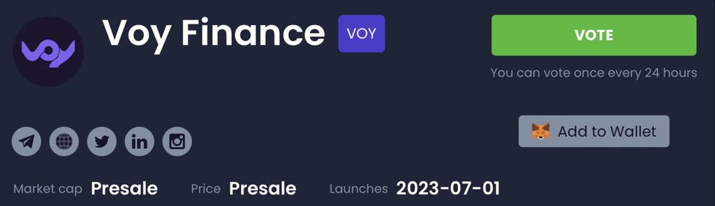 paperlesslab's tweet photo. 📣 VOY is now officially listed on @CoinmoonerCom!

Join us on our journey towards conscious finance by supporting VOY with an upvote👇

https://t.co/gth1QWbF2f

Let’s go together. further. 🙌

#XDC #ETH #DeFi https://t.co/BsjTPJYmrS