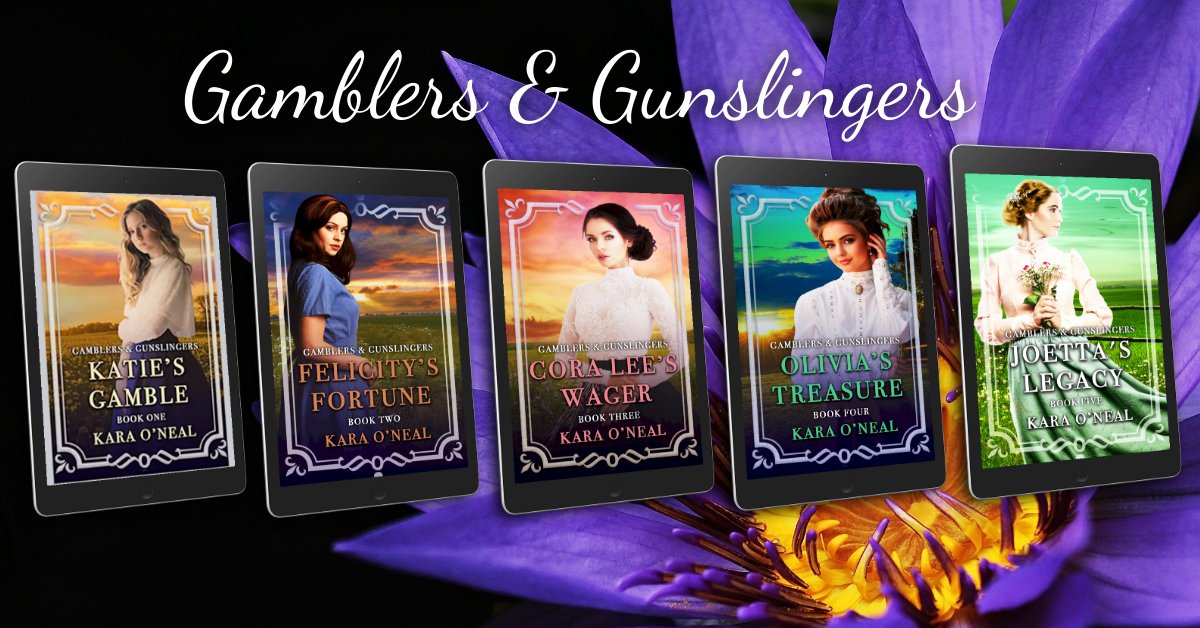 KaraONealAuthor's tweet photo. Meet Katie, Felicity, Cora, Olivia and Joetta. They're smart. They're fearless. And irresistible to the Gamblers &amp; Gunslingers who fall for them.
💞💞💞💞💞💞💞
https://t.co/hfeYXff6lv
🌻🌻🌻🌻🌻🌻🌻
#HistoricalRomance #WesternRomance #RomanceReaders #RomanceNovels #RomanceBooks https://t.co/pVNcwZFQqX