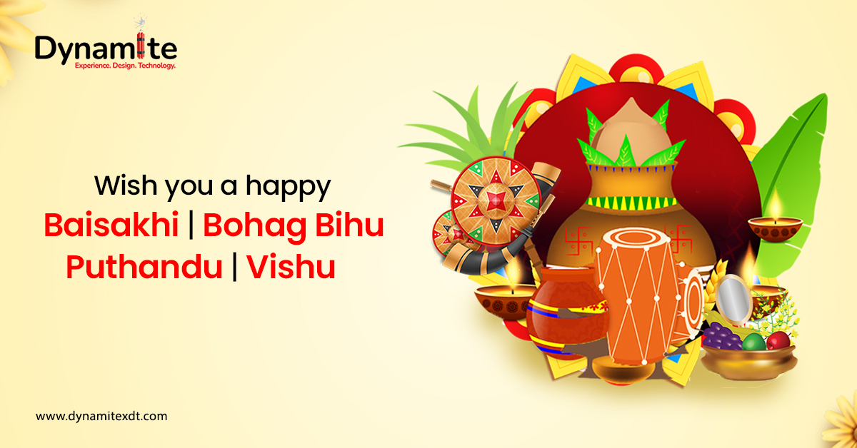 DynamiteXdt's tweet photo. At the herald of the spring festival, we hope you are blessed with abundant joy and prosperity. We wish you a very happy #Vishu #Puthandu #BohagBihu #Baisakhi! 
#DynamiteXDT #LightTheFuse https://t.co/j5v9rMhFWD