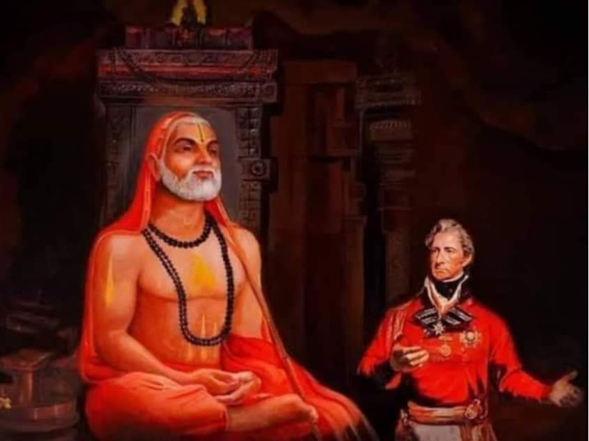 Modified_Hindu9's tweet photo. "वो महान संत श्री राघवेन्द्र स्वामी जिन्होंने साल 1671 में समाधि ली वो आज भी जीवित है!"

साल 1820 में ब्रिटेन के सारे अखबारों की फ्रंट पेज न्यूज़ यही थी।

बात है दक्ष��ण के वृन्दावन यानी आंध्र प्रदेश के बेल्लारी में स्थित श्रीराघवेंद्र मठ की जिसकी स्थापना मध्व (1/10) https://t.co/OgS9Erv6rI