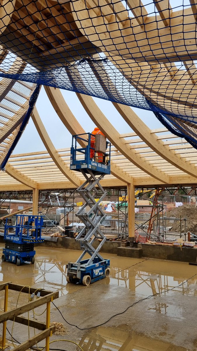 qodaconsulting's tweet photo. The QODA Light team were on site a couple of weeks ago, admiring the stunning Glulam roof structure, which is really taking shape!

@spase_design 

#lighting #design #architecture

https://t.co/MhvZwVVhYC https://t.co/BfEyU7puYV