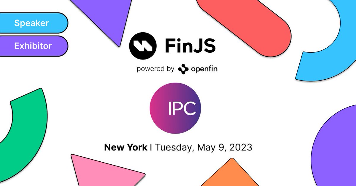 finjsio's tweet image. IPC is back at FinJS NY! 👏

As a leader in technology and service leaders powering the global financial markets, we are excited to announce IPC will be speaking and exhibiting at FinJS. 

Register today! 👉hubs.li/Q01L9QLj0

#FinancialServices #Technology #BuiltOnOpenFin