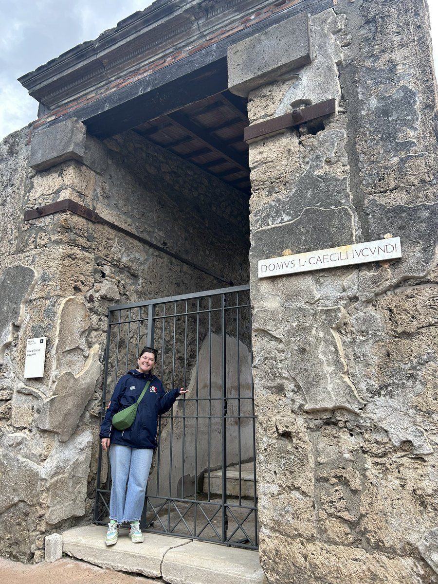 Miss Boyle made it to Caecilius’ house in Pompeii! #CLC #Metella #Cerberus ….if you know, you know