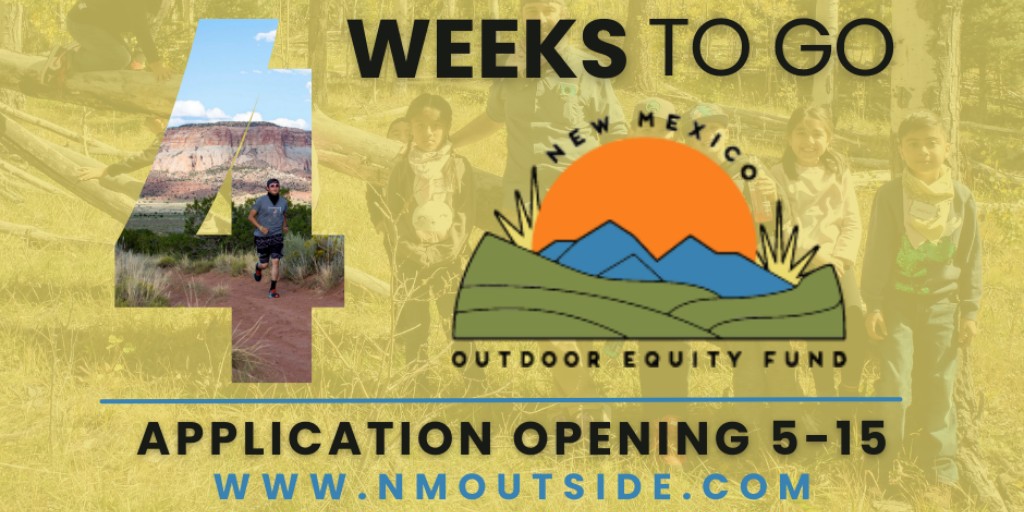 NMoutdoorrec's tweet photo. The countdown begins for the 2023 New Mexico Outdoor Equity Fund application opening date! 

The first funding cycle will open on May 15th this year and reopen on a rolling basis. Save &amp; share!

#OutdoorEquityFund #EquityFundFriday #OutdoorEquityFundNM #NMOutdoorRec #NMOutside https://t.co/iP7MnvlsAL