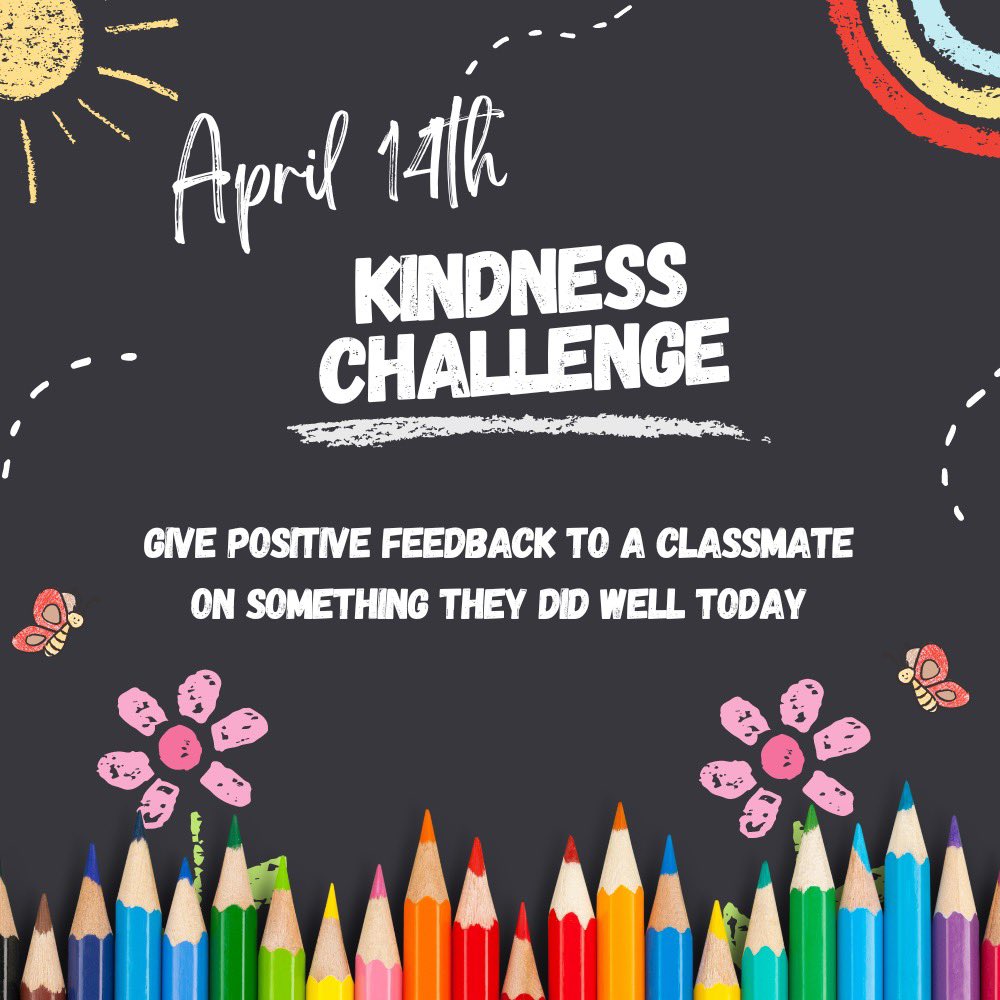 Fossil_Hill's tweet photo. Help spread the positivity today! ✅✅✅ #PantherPride #fhmslimitless #CelebrateKISD #BeKindAlways https://t.co/ZRDySyJEk1