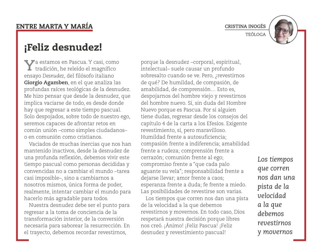Crisinogessanz's tweet photo. ¡Feliz desnudez!
Mi artículo en @Revista_VN https://t.co/tEigAwCHGp