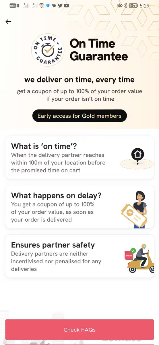 saniletx's tweet photo. @zomatocare hi, my order was delayed yesterday and i didnt receive the full order amount as the coupon, only received Rs.100 coupon. On policy its mentioned as 100%  order amount coupon will be issued as a coupon. Why there is this discrepancy? https://t.co/j5LtRQsTPW