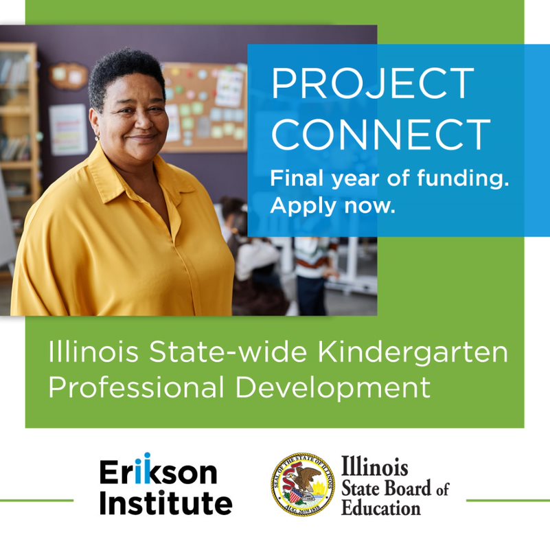 Are you an Illinois kindergarten teacher? Register for @EriksonInst and @ISBEnews, #ProjectConnect, a professional development series focusing on improving your ability to observe, document, and interpret children’s behavior and thinking. Learn more here-erikson-edu.zoom.us/meeting/regist….