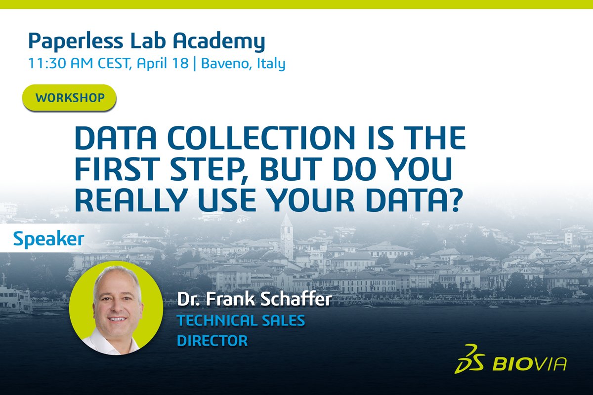 3dsBIOVIA's tweet photo. Is the data collected in your really usable?
Join the workshop hosted by Dr. Frank Schaffer, BIOVIA Technical Sales Director at the Paperless Lab Academy Europe, to discuss data collection and its usage in the lab. @Paperless_Lab
#ELN #LIMS #LES #LabInformatics https://t.co/bTVgCYrQdP