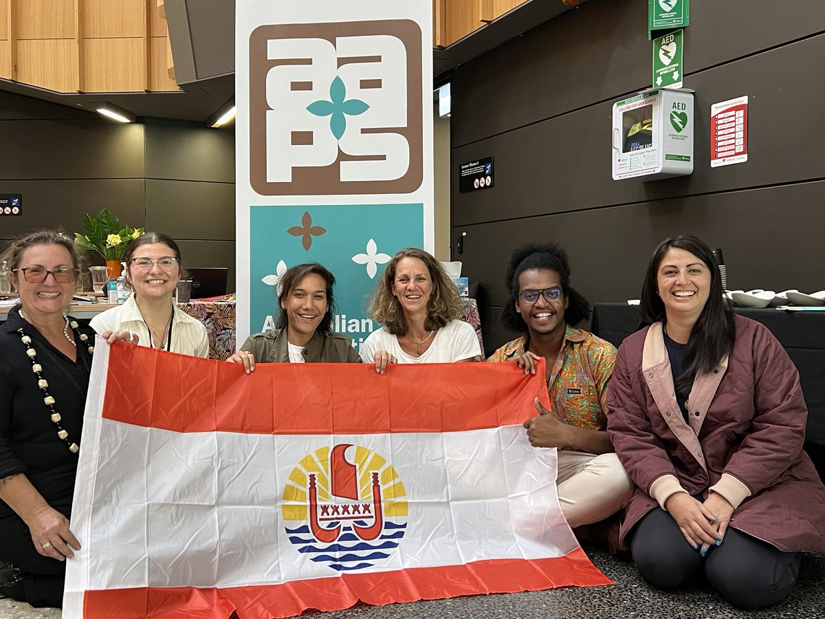 Tahiti at #AAPS2023 <a href="/_vehia_/">Vehia Wheeler</a> <a href="/MauatuaR/">Mauatua Fa'ara-Reynolds</a> Tamatoa Mililani &amp; Marie-Helene