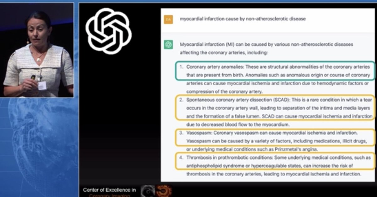 monaltiren's tweet photo. Imaging in
non-atherosclerotic CAD
#ChatGP3
knows that
#IntracoronaryImaging helps
#IPCI2023
@DrNataliaP
@JEscaned @hect2701
@JoostDaemen
@CardioTwitter @OPCILive https://t.co/TdVgCPWYvq