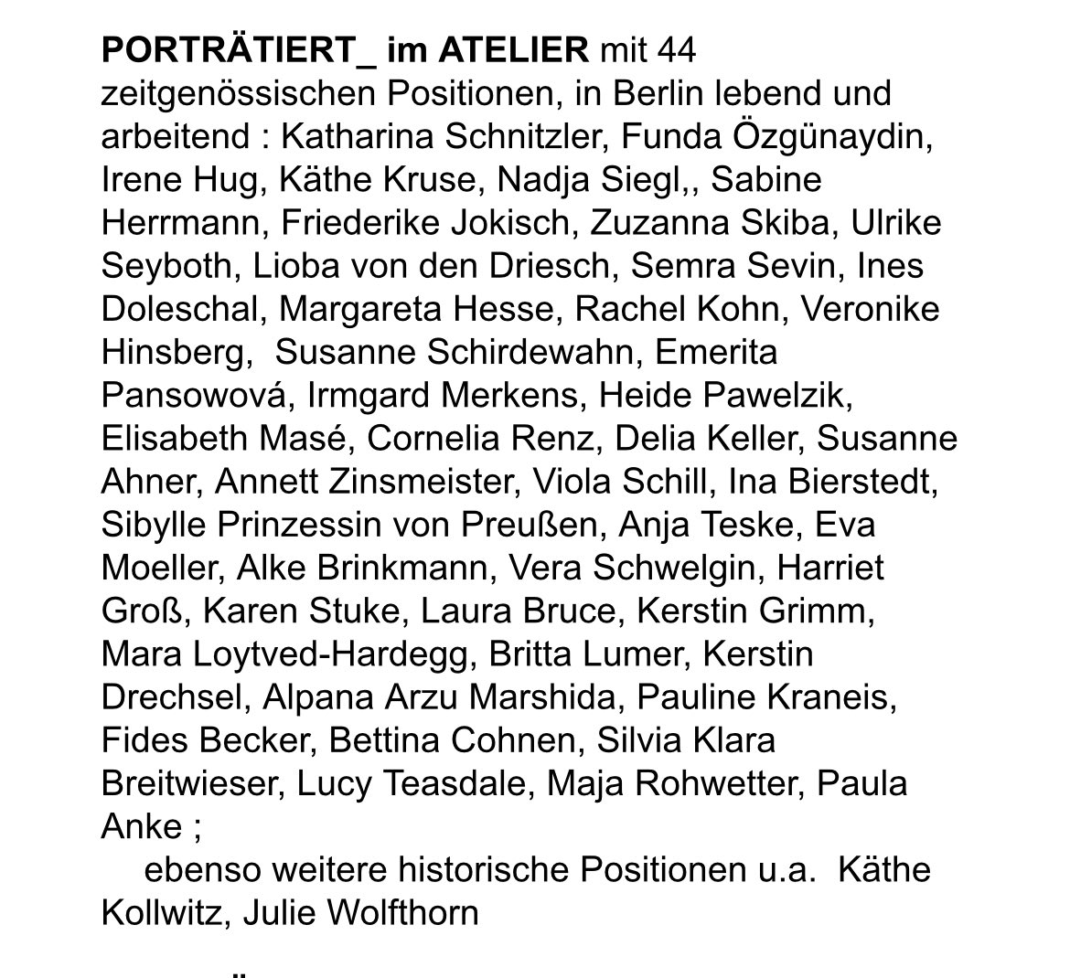 nadjaskunst's tweet photo. PORTRÄTIERT_  Berliner Künstlerinnen im Atelier
28. April - 14. Mai 2023 
Der Verein der Berliner Künstlerinnen 1867 👉zum Gallery Weekend in neuen Räumen: Eisenacher Strasse 118 
VERNISSAGE : Donnerstag, 27. April 2023 um 18 Uhr
offen : Do – Sa : 14 - 18 Uhr https://t.co/XiTggL2rrm