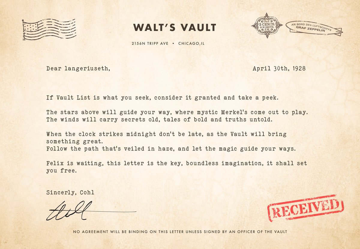 Langerius's tweet photo. The existence of the world was a dream, just like this moment we are in now.

Big honor. Dream a little. ✨

Thanks @WaltsVault_NFT & @Cohl_world 🫶🏻