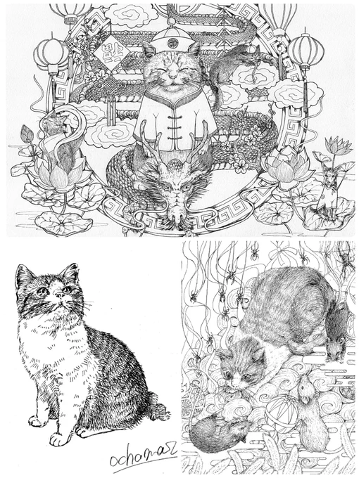 最近はデジタルを触ることが多かったのですが、紙とペンで描く楽しさが再燃してきております✨

4/28から開催される猫展に参加するので、本日は猫モチーフ縛りです🐈🐈‍⬛

線画のみと色付き、皆さんはどちらがお好きでしょうか〜??
#ホイップスペース 