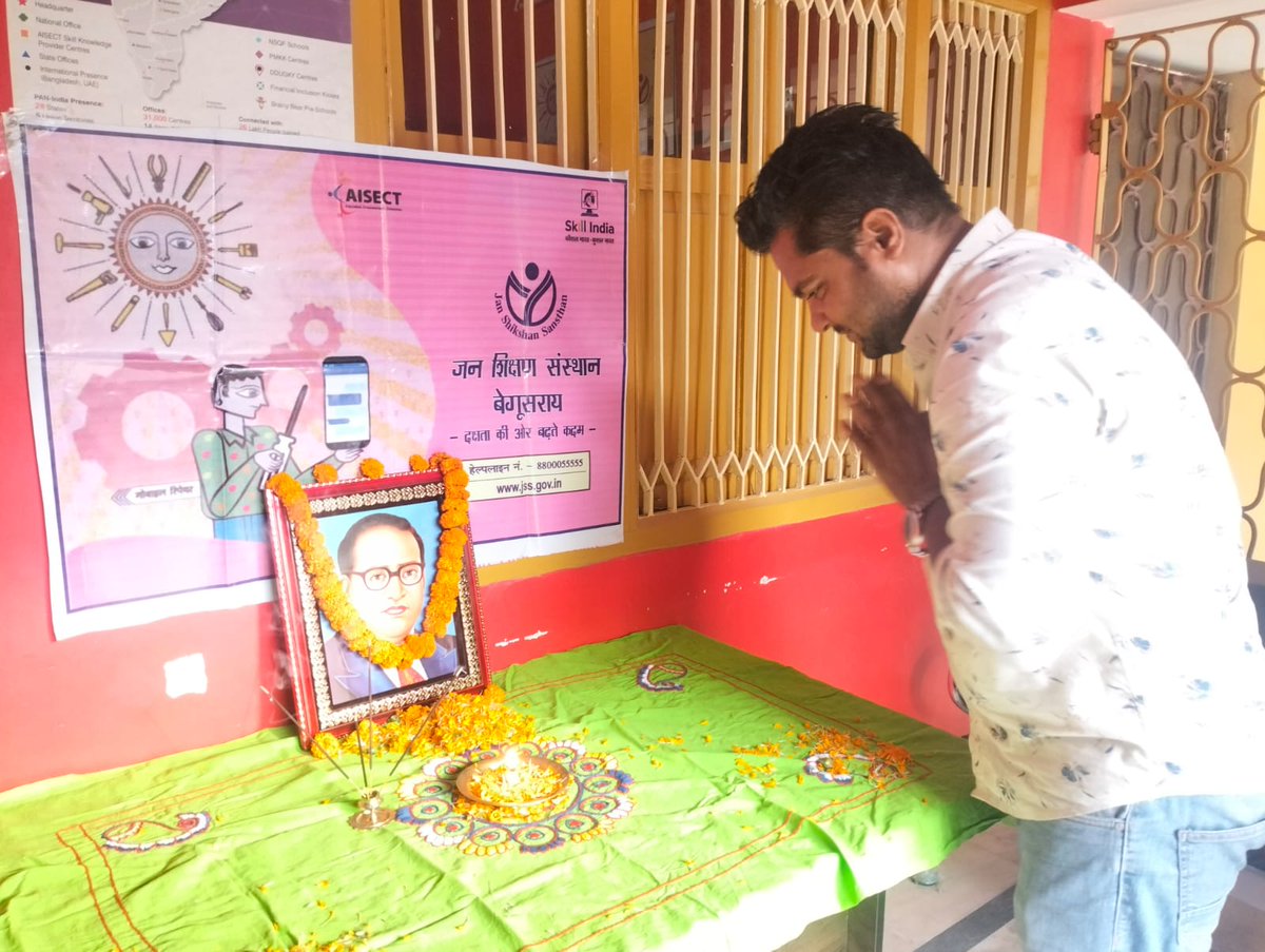 JSSBegusarai's tweet photo. Jan Shikshan Sansthan Begusarai Celebrates Dr. B R Ambedkar Jayanti.
#skillindia
#msde https://t.co/8UCGmemrMp