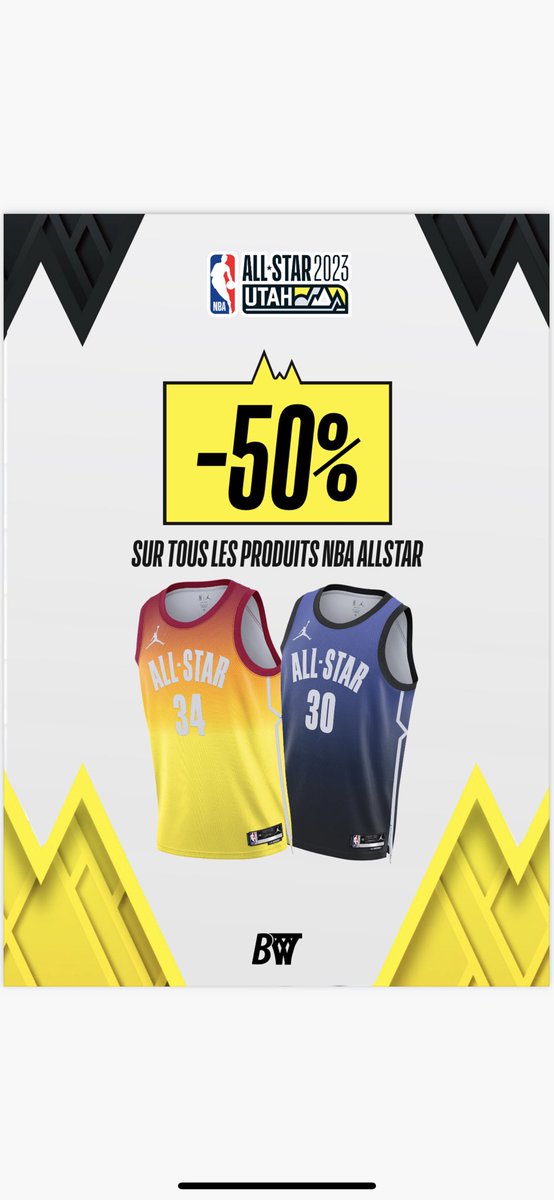 Venez profiter de -50% sur la collection Nba All Star.