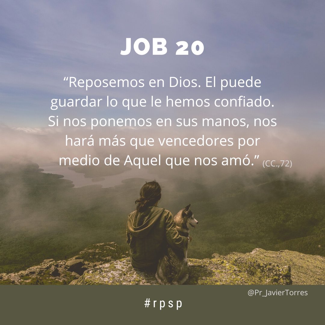 #rpsp | Job

Una perspectiva errada de la vida (v.4,5), carece del conocimiento de un Dios misericordioso (Ezeq. 33:11).

Recuerda, Satanas se deleita del caído (v.9,12,14), pero Dios ama, perdona y restaura (Juan 3:16). Confía en Jesús!

#PrimeroDios