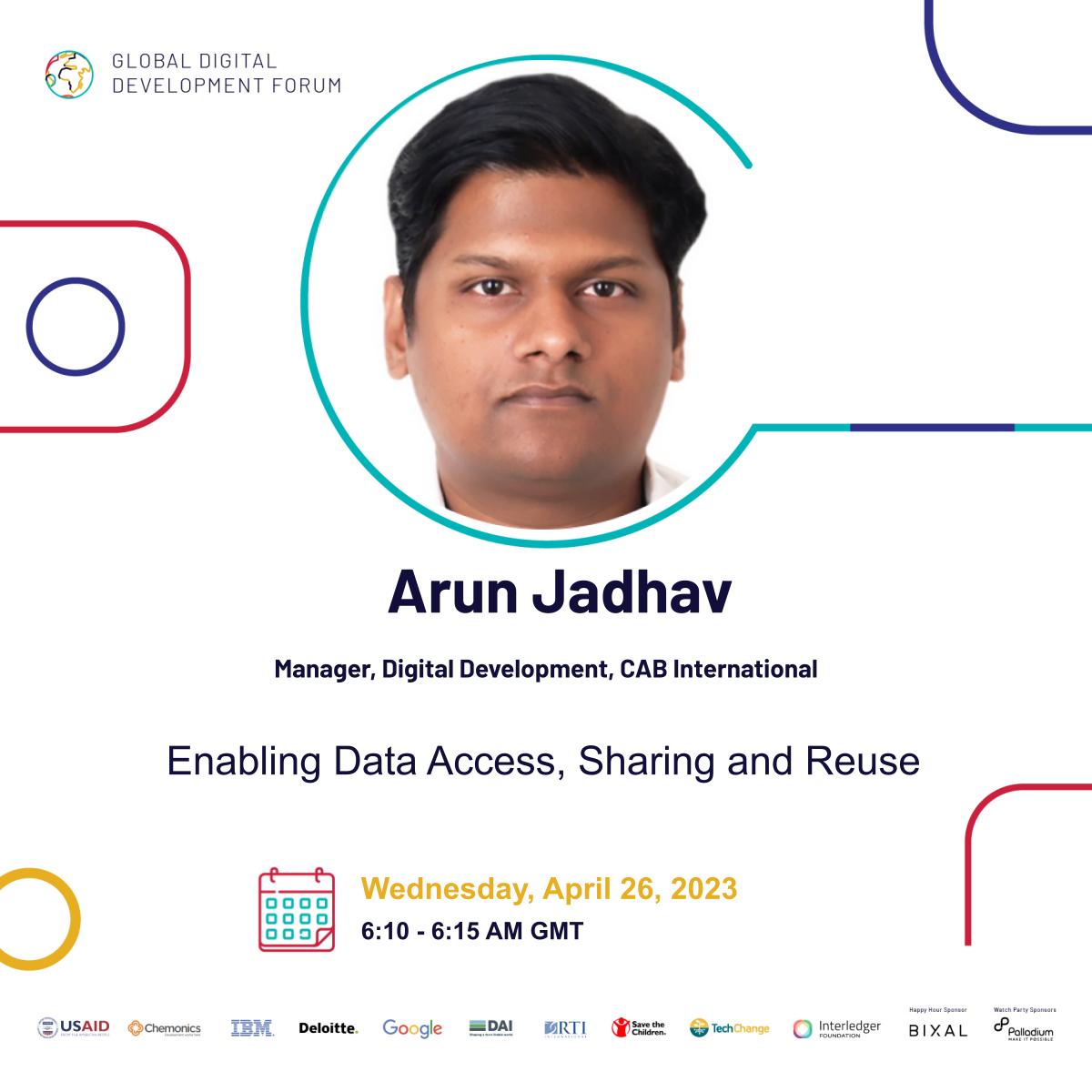 CABI_News's tweet image. 👀💻 CABI&apos;s Arun Jadhav, Digital Development Manager, will be a speaker at the Global Digital Development Forum 2023.

It&apos;s free to attend the event. 

Engage in meaningful conversations, listen to expert panels, and connect with peers 👇

ow.ly/CQUf50NGOWS

 #GDDF2023