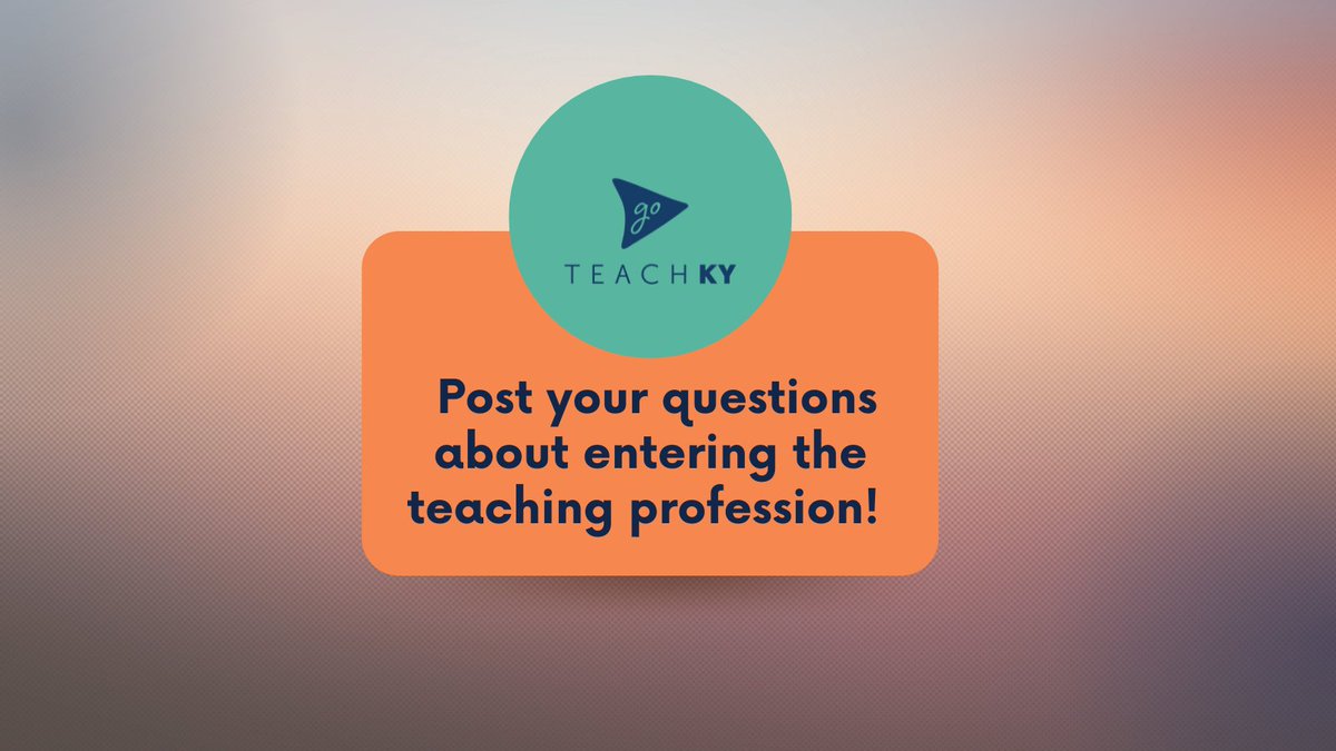 #GoTeachKY #WonderWednesday Post your questions about entering the teaching profession! We love to help people get started toward a meaningful career!