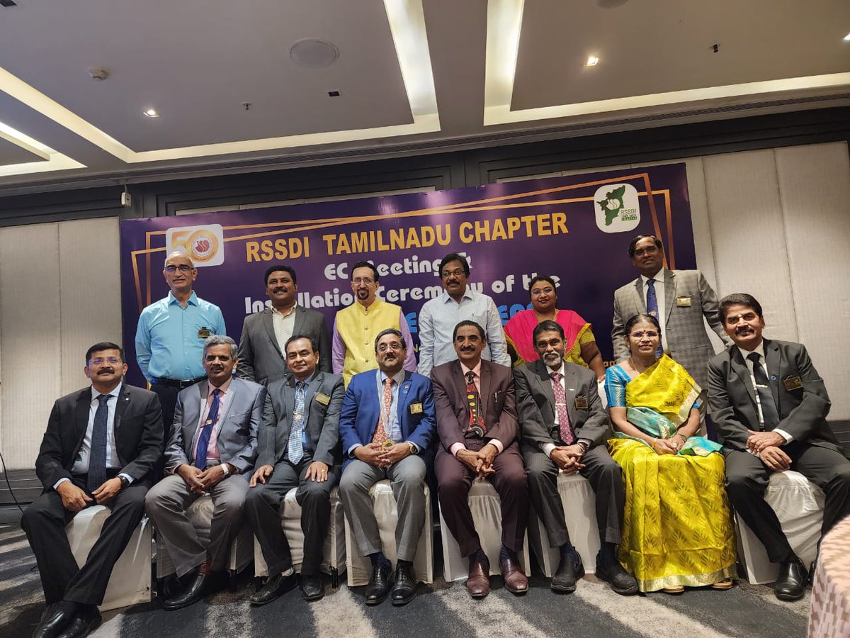 RSSDI [Research Society for Study of Diabetes in India Tamilnadu Chapter] The new EC team took over recently and I am glad to lead this team as Chairman . .The National RSSDI is the Second largest organisation of Diabetes Care professionals in the world .