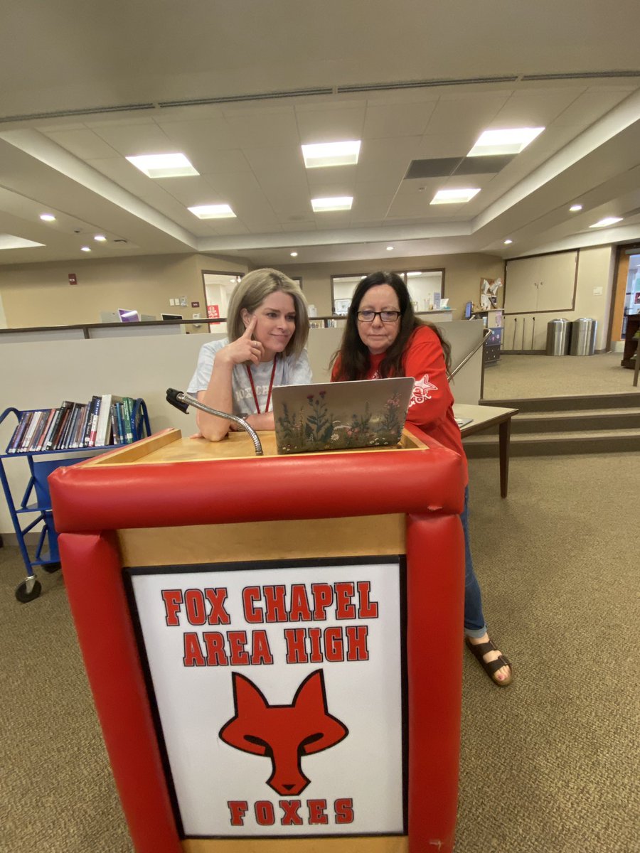 FCAHS Library (@fcahs_library) on Twitter photo The FCAHS Read-a-Thonnis about to begin! Nurse Glo and Mrs. Sayre are preparing their passages. #FCReads23 <a href="/FCASD/">Fox Chapel Area School District</a> The FCAHS Read-a-Thonnis about to begin! Nurse Glo and Mrs. Sayre are preparing their passages. #FCReads23 <a href="/FCASD/">Fox Chapel Area School District</a>