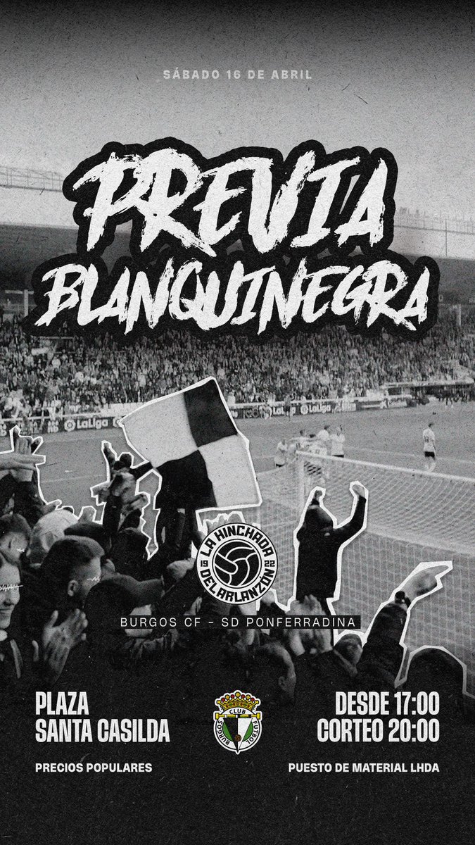 LHDABURGOS's tweet photo. Ya había ganas de una previa gorda.
Todos a la plaza para calentar, alentar al equipo y llevarnos los 3 puntos en nuestra casa🔥 https://t.co/nAbsrvzOjd