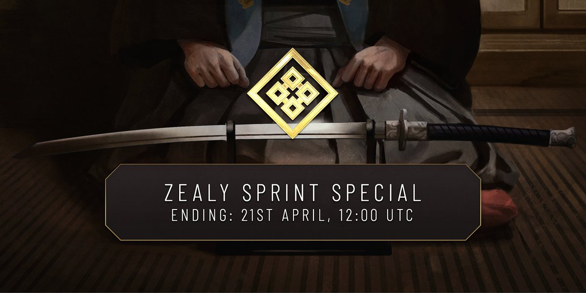 ⛩️ ZEALY ⛩️

It takes more than brawn to become legend! 🧐

Gain knowledge with new questions every day until Friday the 21st here:
zealy.io/c/samurailegen…

Pssst... There's a Player Character Equipment DGA waiting for those who cross the finish line! 👀