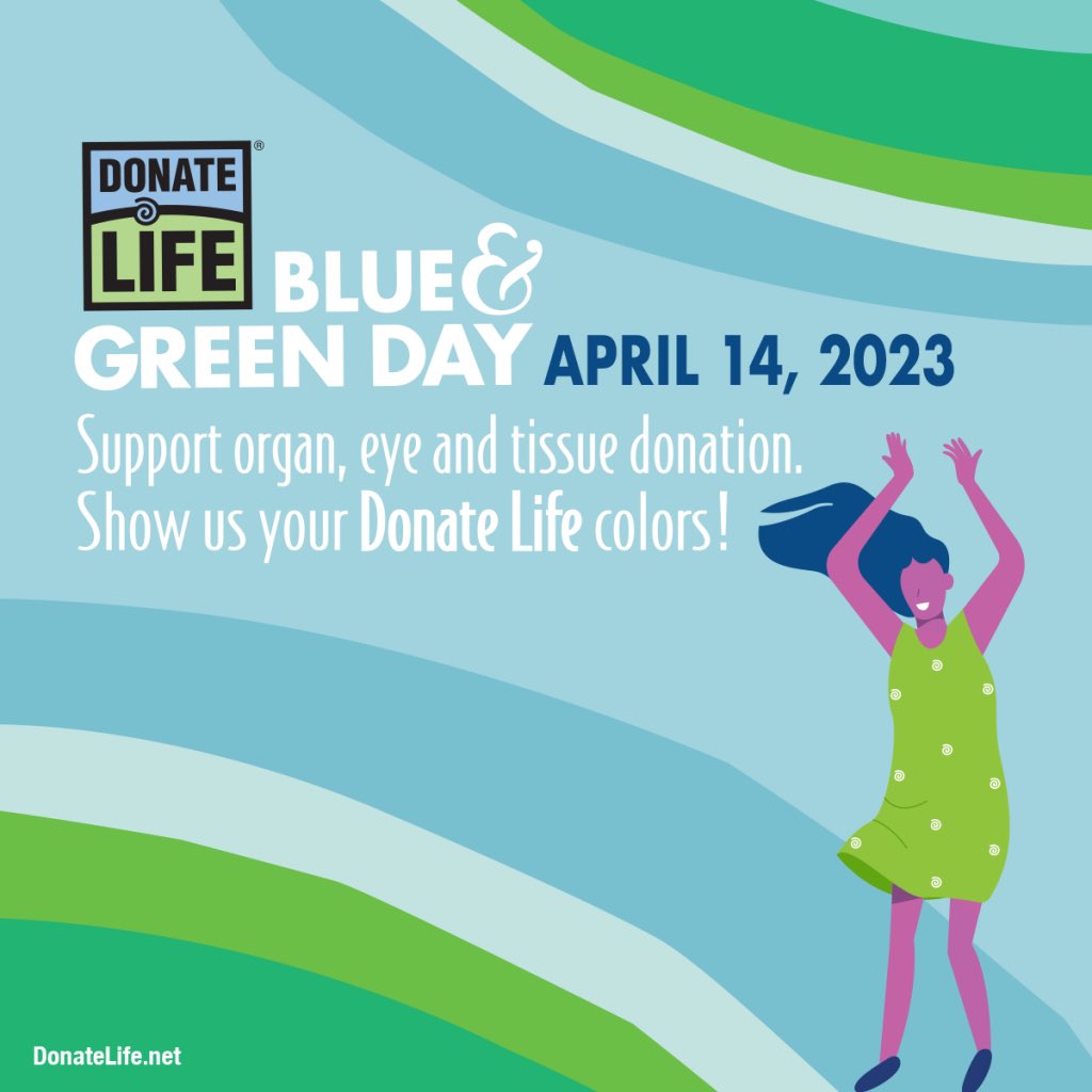 Kristen N. Brown, MD🫀 (@kristen_brownmd) on Twitter photo Happy National💙 Blue & 💚 Green Day!!!!
A day to support, remember, give thanks, and spread awareness of #organdonation to everyone around the 🌎!!!!
#BGD #SupportOrganDonation <a href="/DonateLife/">Donate Life America</a> <a href="/WHO/">World Health Organization (WHO)</a> <a href="/worldheartfed/">World Heart Federation</a> <a href="/COTA_ORG/">Children's Organ Transplant Association (COTA)</a> <a href="/ACCinTouch/">American College of Cardiology</a> <a href="/American_Heart/">American Heart Association</a> #HelpFightOrganFailure Happy National💙 Blue & 💚 Green Day!!!!
A day to support, remember, give thanks, and spread awareness of #organdonation to everyone around the 🌎!!!!
#BGD #SupportOrganDonation <a href="/DonateLife/">Donate Life America</a> <a href="/WHO/">World Health Organization (WHO)</a> <a href="/worldheartfed/">World Heart Federation</a> <a href="/COTA_ORG/">Children's Organ Transplant Association (COTA)</a> <a href="/ACCinTouch/">American College of Cardiology</a> <a href="/American_Heart/">American Heart Association</a> #HelpFightOrganFailure