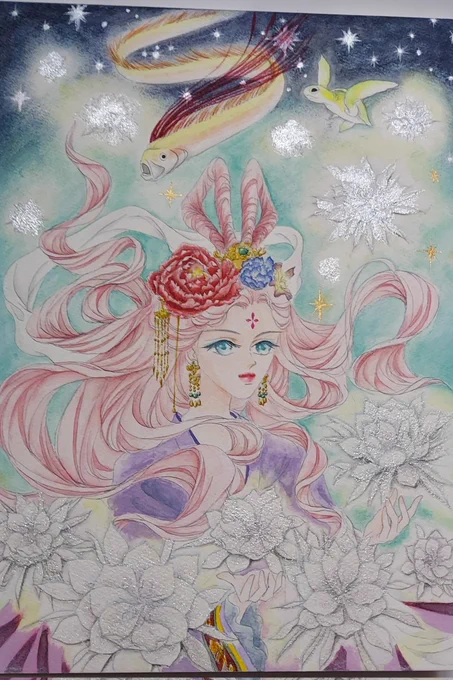 #フォロワー10000以下の一次創作作家発掘フェス アナログで、透明水彩やパステル他、使ってます お祭りなので、なんとなく乗ってみる