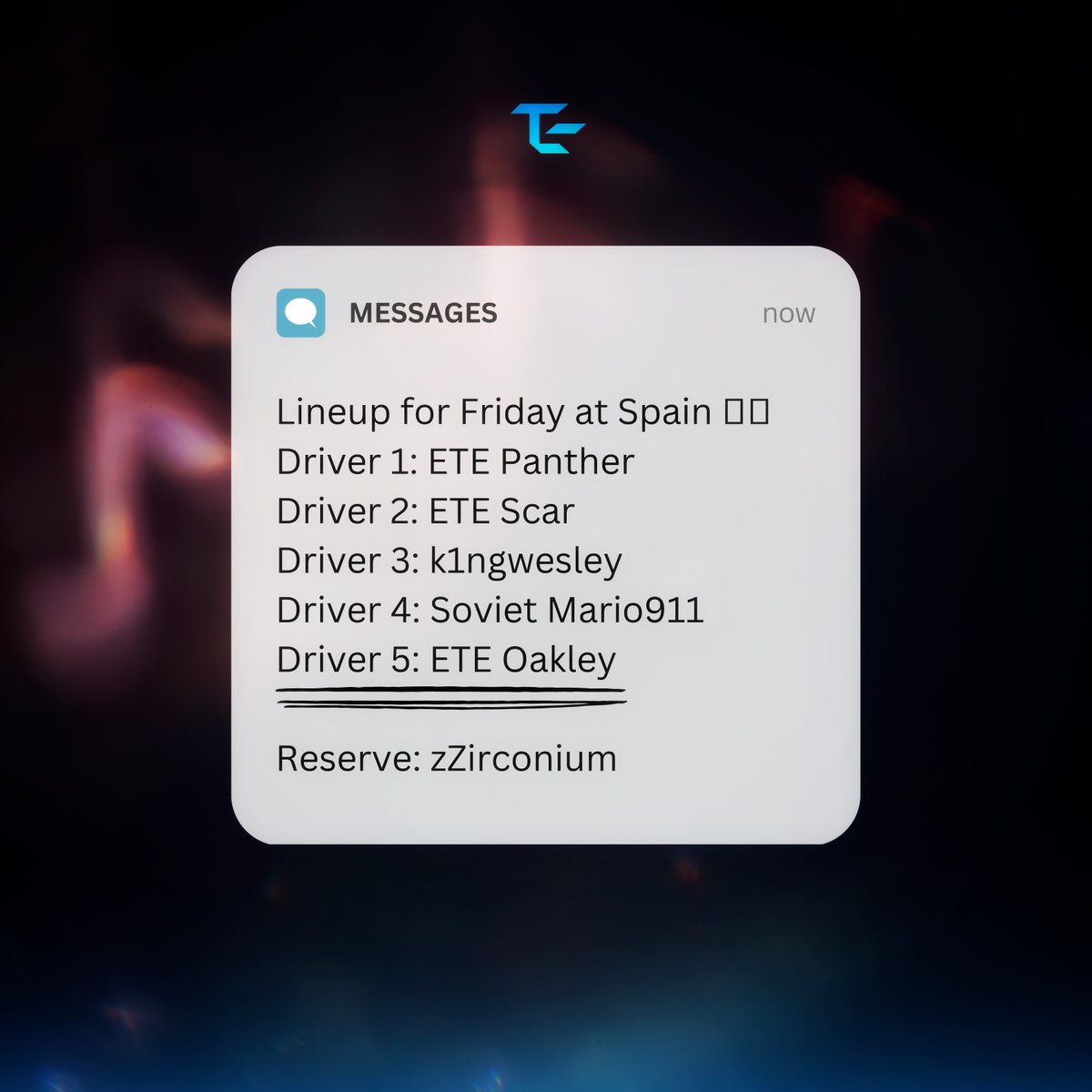 Its Rd.2 of the <a href="/Bunga_Series/">Bunga Bunga Series</a> for our Academy Team this evening. 

A strong start to our group last week and we are looking to progress further on that result.

Be sure to tune in to @Therose2022 at 8pm. It could be worth it 👀🫣

Tonight's drivers taking on 🇪🇸. 👇👇👇

#uptheETE