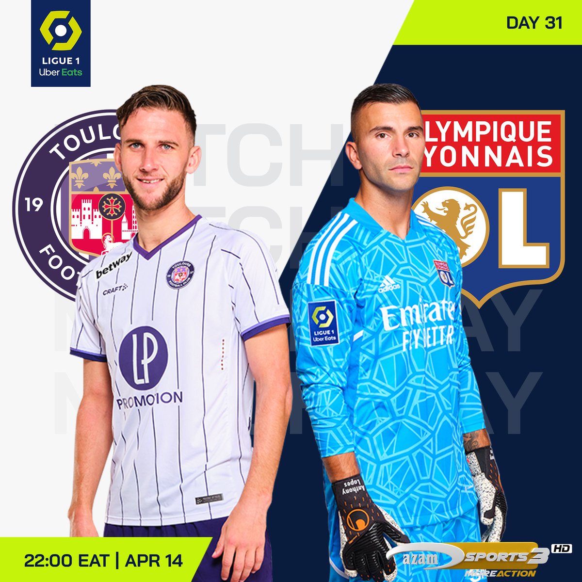 #Lyon keeps on with the struggle to play the champions' League come next season as #Toulouse strengthens its self to avoid relegation struggles..... Catch live #FrenchLigue1 on #AzamSports3HD for as low as 13,000 per month.⚽⚽⚽ @channelueast  @Azamtvug