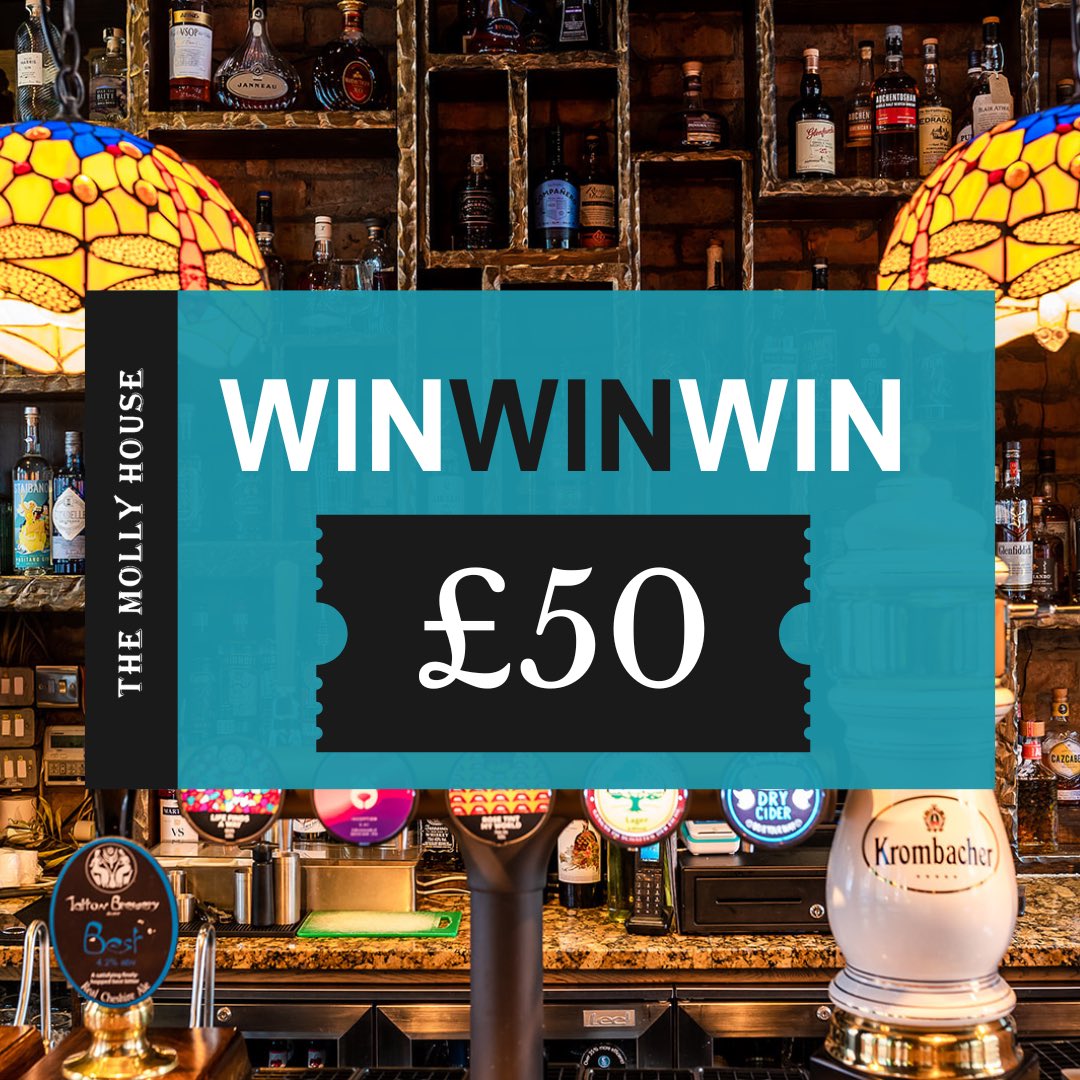 🌟Giveaway🌟 Fancy a £50 voucher to spend at The Molly House?

Simply FOLLOW <a href="/themollyhouse/">THE MOLLY HOUSE</a> on Twitter, RT &amp; Like this to be in a chance of winning! 🙌

Giveaway closes 19/03/23. Winner contacted through Twitter. Over 18’s only. Ts &amp; Cs apply.