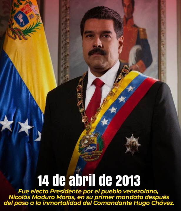 VenezuelaCoolLA's tweet photo. #Efemérides #14Abril Hace 10 años @NicolasMaduro , fue electo presidente por el pueblo venezolano, declarado como el primer presidente Chavista, continuando el legado del Comandante Hugo Chávez. #MaduroLealtadYVictoria  https://t.co/j0DjusYyfg