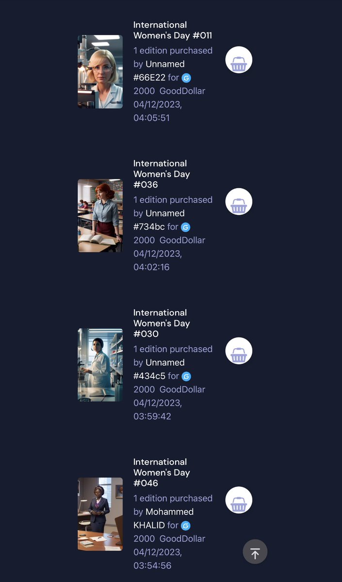 ItsameSalva's tweet photo. Four more sold! Thanks a lot! This will be donated as well to all the @gooddollarorg #crypto4her initiatives! 🙂
And remember that for every NFT sold on @Artrific_io @Fuse_network and piad in G$ a 5% of it will go straight to GoodDollar to create #cryptoUBI4all https://t.co/CMt03P5HMA