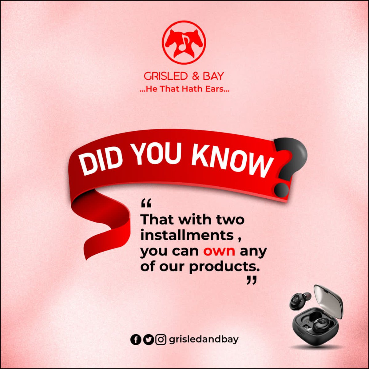 grisledandbay's tweet photo. Yes we accept payments in two installments. An incredible offer most brands in our league do not offer.
Take advantage of this offer!
Identify hits and Bangers!!
Activate your ears!!!
Peace be unto you ππ
#Peace #tgif #music #grisledandbay #fridaylife #sound https://t.co/HTqm7Vcim1