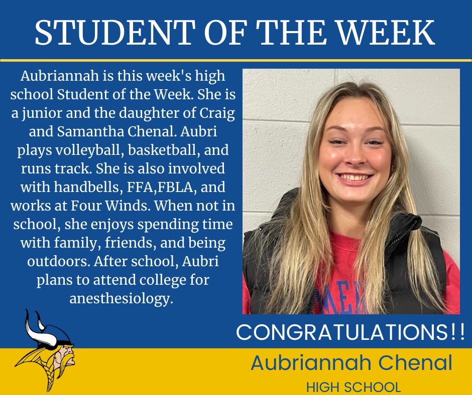 fredericvikings's tweet photo. Congrats to this week's Student of the Week!
#GoFrederic https://t.co/KfM3cKD5eE
