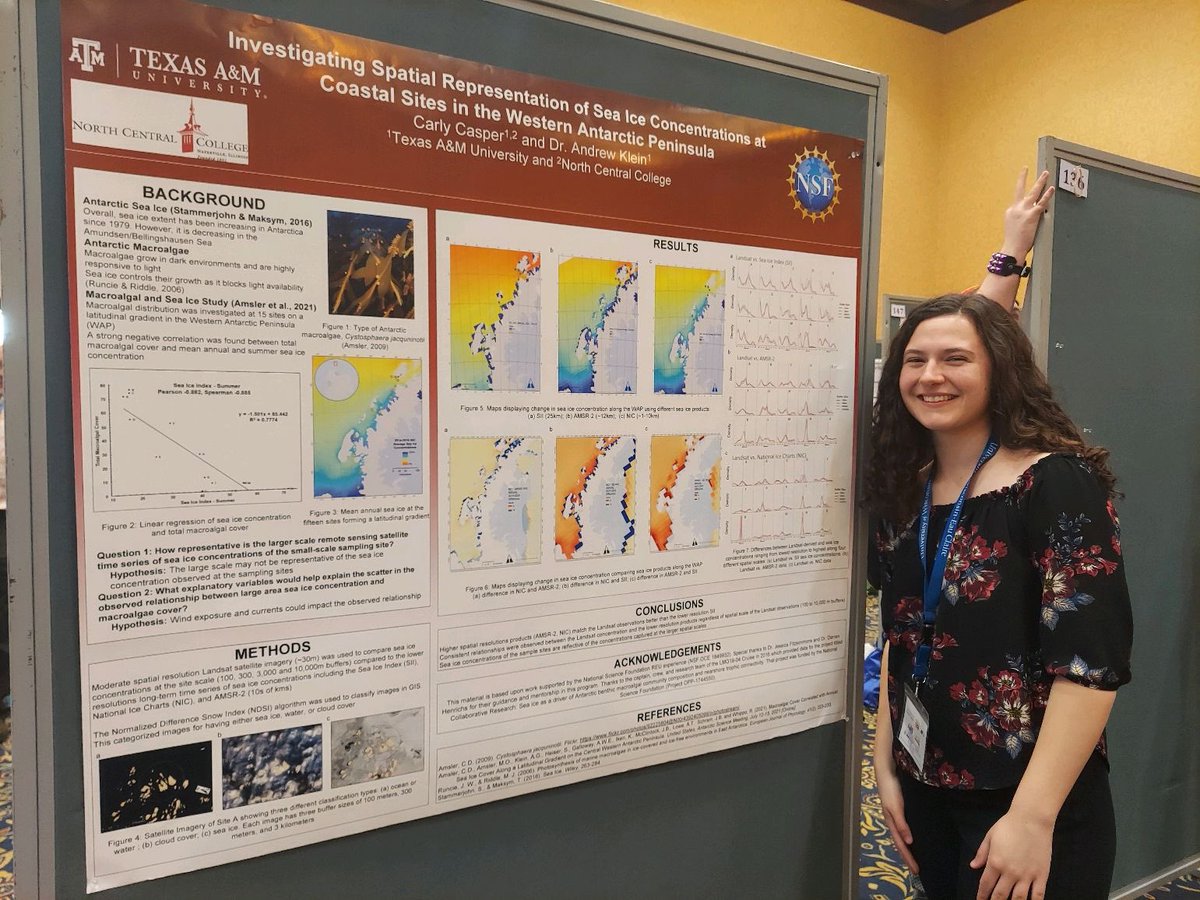 GermanNCC1's tweet photo. Undergraduate Research? We do that at @northcentralcol, like Carly, who presented her work on the Antarctic at #NCUR2023 at @UWEauClaire https://t.co/9r2KSagDr2