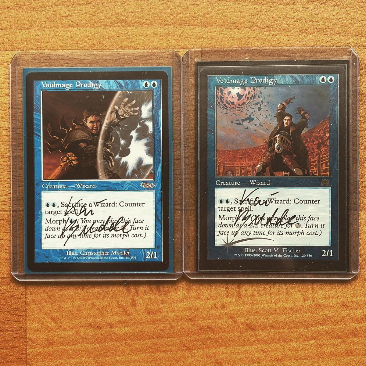 Siehe da was die Post heute geliefert hat. Danke für den Kontakt <a href="/kaibudde/">Kai Budde</a>. Die beiden haben einen besonderen Platz in meiner Sammlung. <a href="/wizards_magic/">Magic: The Gathering</a>