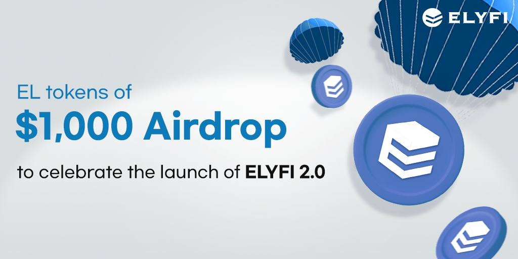 🚀 Airdrop: ELYFI (Celebrates ELYFI 2.0 Launch)
💰 Value: 1000 $USD
🏆 Winners: 5 participants (Lucky draw)
👥 Top 10 Referrals: 750 $USD leaderboard pool
📼 Audit: Certik
📅 End Date: 26th April, 2023

Go to the Airdrop Page
wn.nr/w224A3s

#Airdrop #Airdrops #Crypto