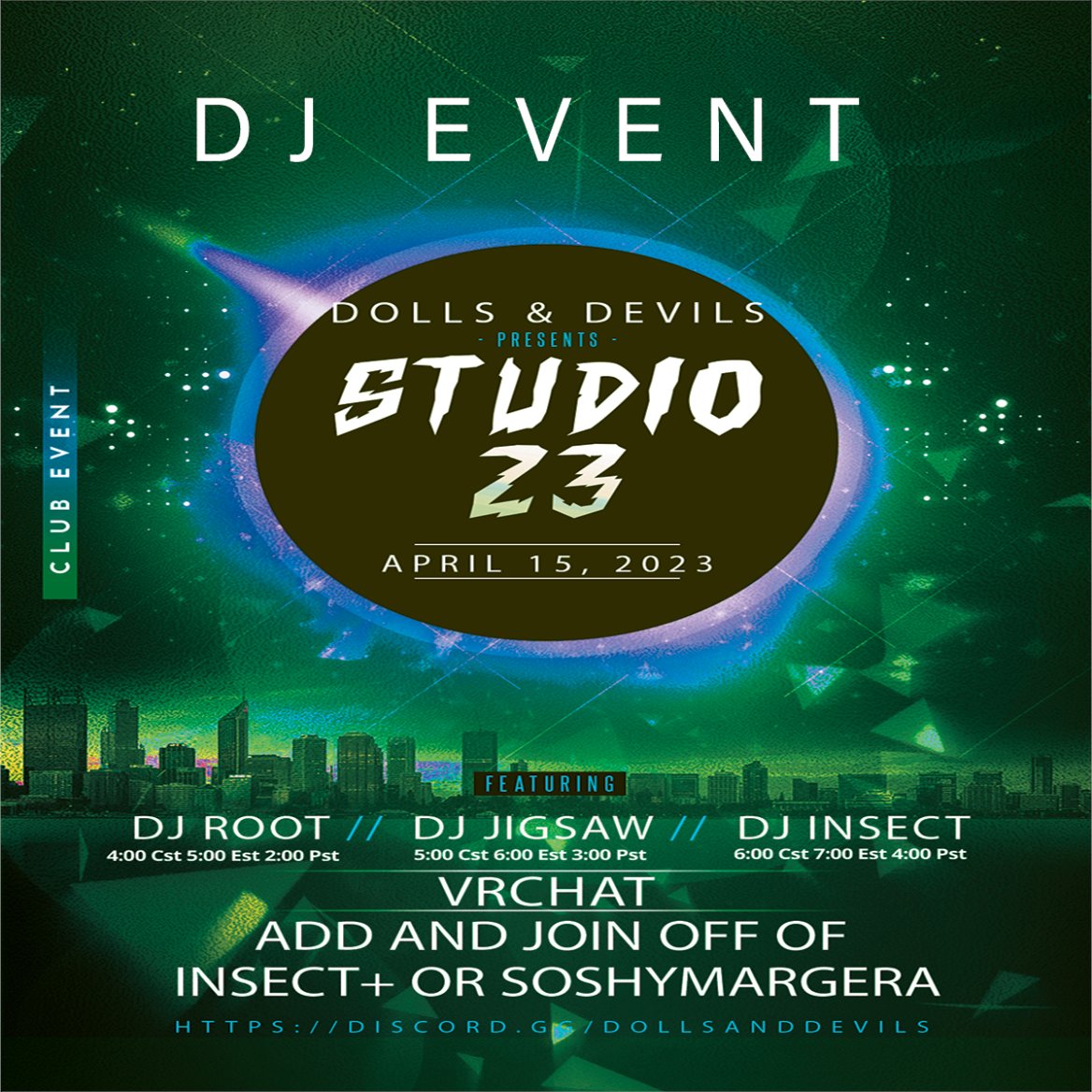 R00TSCLUB's tweet photo. โ๏ธ c00l cats! โ๏ธ
Saturday 15 April - Join us for another #VRParty at #Studio23 tomorrow in VRChat with @R00Tvr DJ'ing at 5pm EDT / 11pm CEST.
๐โโฌ Join on xR00Tx
#vrdance #vrdj #vrc #socialVR https://t.co/2L5iZsK0Ch