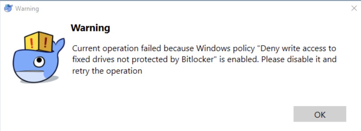 ajeetsraina's tweet image. Exciting news for #Windows developers! Docker Desktop has fixed the issue with running Windows containers on BitLocker-encrypted drives. Upgrade to DD 4.18.0 for the latest fix! #WindowsDevelopment #DockerDesktop #BitLocker