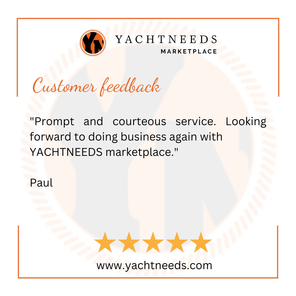 Having a positive reputation for your company is priceless and takes effort.
From the moment you visit YACHTNEEDS marketplace, to after you have received your order, our team will provide a quality experience, without hesitation.
yachtneeds.com