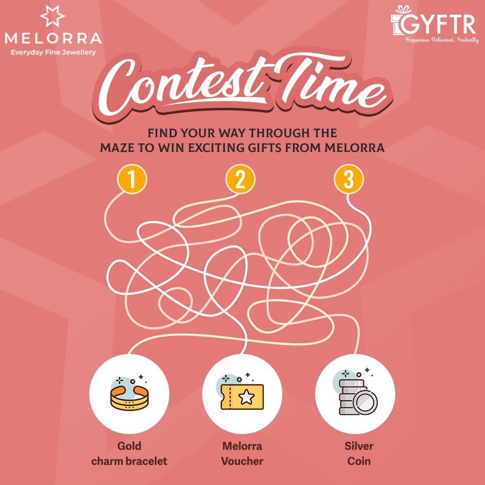 GyftrIndia's tweet photo. Want to win a Gold charm bracelet, Melorra voucher, and a silver coin? Then visit our Instagram page 😀
https://t.co/KEpAj2fTfQ https://t.co/vOdXdseWKv
