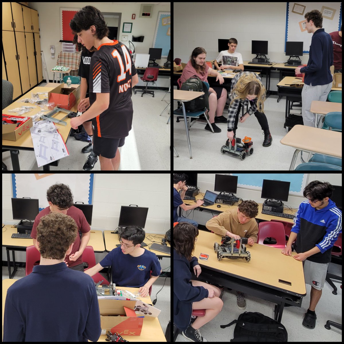 Super proud of the enthusiasm my Coding/Robotics students have been showing as they build and troubleshoot their VEX robots!   #weareMiddNorth #MTPSPride @Mr_KCullen