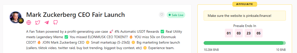 🔥Congratulations on our first success

We reached our soft cap!

✅Our official fair launch link:

pinksale.finance/launchpad/0x99…