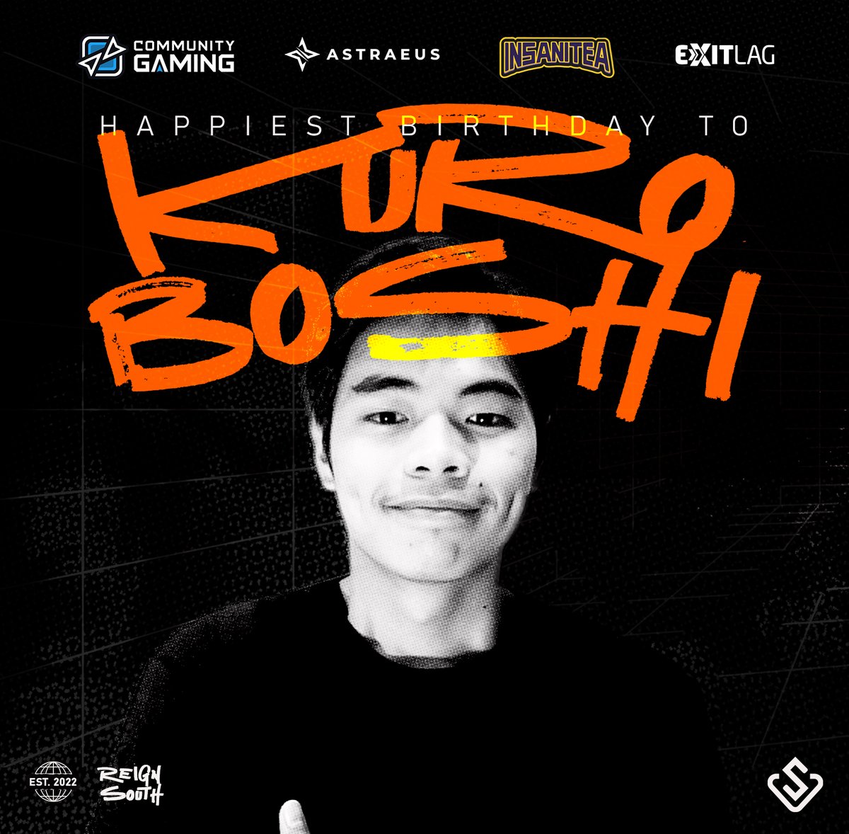aspireAVA's tweet photo. It's our 2nd IGL's special day! Let's share our warm greetings to @kuroboshi_VLR 🌐

Your AVA and SOUTH family wish you a Happy level-up day! https://t.co/f6wfvmXaX0