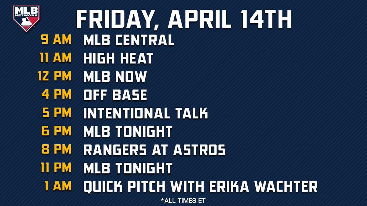 Mlb network on twitter a full slate of shows for our friday lineup 