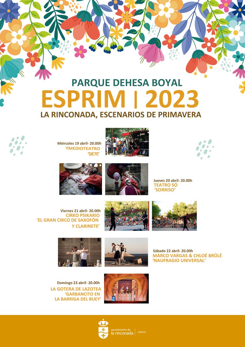 LaRinconada_Web's tweet photo. Del 19 al 23 de abril, una nueva edición de #Esprim, Escenarios de Primavera llega al parque Dehesa Boyal, en el entorno de la Plaza Factoría Creativa. Este festival de las artes escénicas vuelve a compartir espacio con la #FeriadelLibro de #LaRinconada. https://t.co/h4cJFpMdIQ https://t.co/6Je7lZQG9B