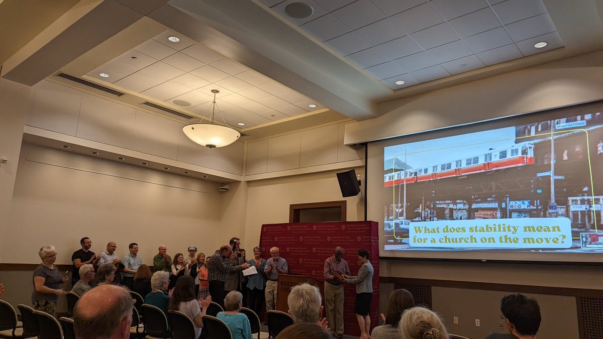 Tesseract, apparate, fly, run --do not walk-- to read <a href="/SusanBReynolds1/">Susan Reynolds</a> 's *People Get Ready*! She gave a beautiful Daniel J. Harrington Lecture at <a href="/bcstm/">BC Clough School of Theology + Ministry</a> yestday, accompanied and cheered on by very proud and invested parishioners.