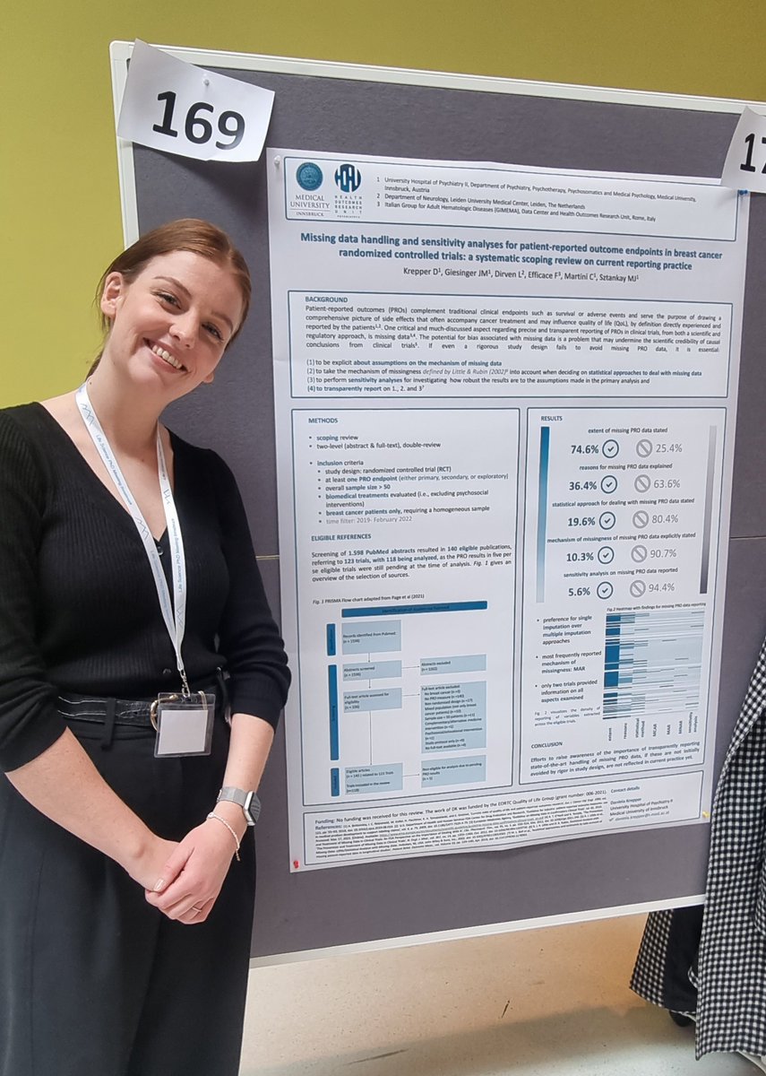 Monika Sztankay, PhD (@monika_sztankay) on Twitter photo Day 2 of Life Science PhD Meeting @imed_tweets. <a href="/daniela_krepper/">Daniela Krepper</a> of the Health Outcomes Research Unit #HORU #Innsbruck is presenting her work on missing data handling and sensitivity analysis for #PRO endpoints in RCTs in patients with breast cancer. Great work! Day 2 of Life Science PhD Meeting @imed_tweets. <a href="/daniela_krepper/">Daniela Krepper</a> of the Health Outcomes Research Unit #HORU #Innsbruck is presenting her work on missing data handling and sensitivity analysis for #PRO endpoints in RCTs in patients with breast cancer. Great work!